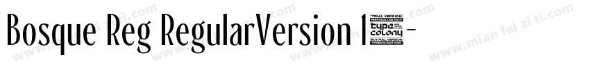 Bosque Reg RegularVersion 10字体转换